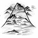Mountain Scene tattoo design idea