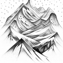Mountain Scene tattoo design idea