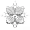 three-leaf clover tattoo design idea