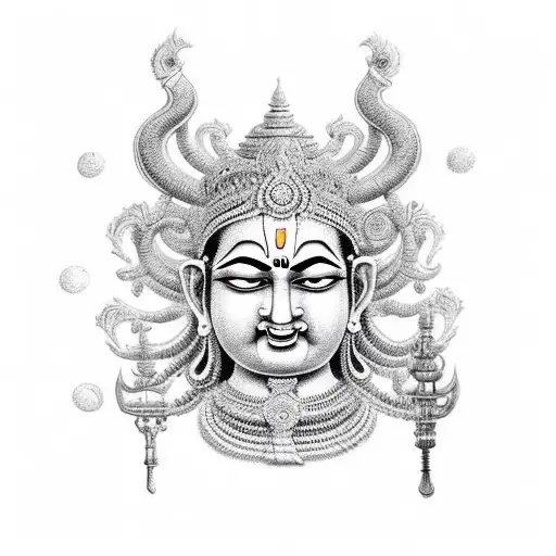 Hindu god tattoo design idea