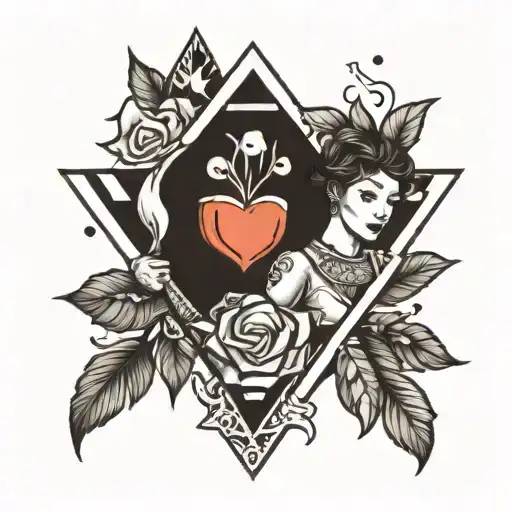 couple tattoo that shows bonding with love loyal travel food geometric  tattoo design idea