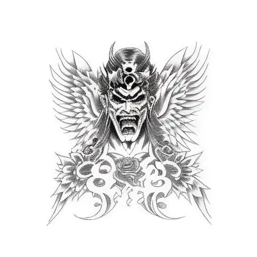 Lucifer the fallen angel tattoo design idea