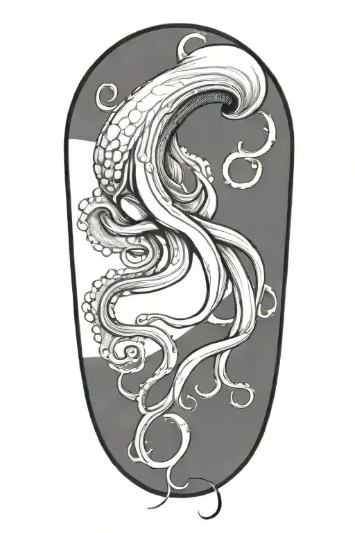 squid body tattoo design idea