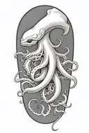 squid body tattoo design idea