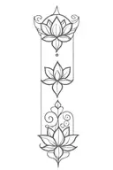 jewels vines lotus flower cross wings tattoo design idea