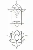 jewels vines lotus flower cross wings tattoo design idea