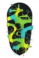 LSD molecular structure Rifle HK G36C tattoo design idea