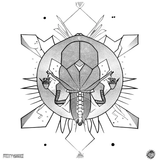 firefly mixed holding the sun  tattoo design idea