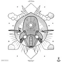 firefly mixed holding the sun  tattoo design idea