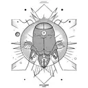 firefly mixed holding the sun  tattoo design idea