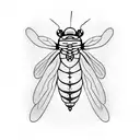 firefly insect with a heart embedded in the body little lines to show the light eminating from body tattoo design idea