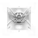 draw ancient egyptian art of scarab holding the sun tattoo design idea