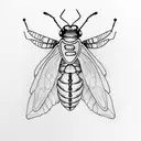 firefly insect holding heart tattoo design idea