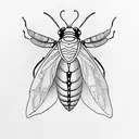 firefly insect holding heart tattoo design idea