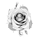 roses and clock tattoo design idea