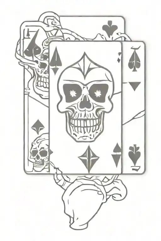 mens, cool, gambling, skulls, skull, 777, good luck, A of spades, card, unique, never seen tattoo design idea