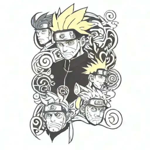 Evolution of Naruto Uzumaki tattoo design idea