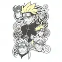 Evolution of Naruto Uzumaki tattoo design idea