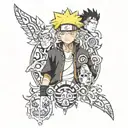 Evolution of Naruto Uzumaki tattoo design idea