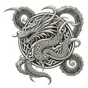 Celtic dragon tattoo design idea