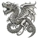 Celtic dragon tattoo design idea