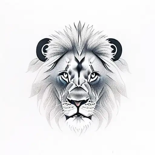 Lion roar tattoo design idea