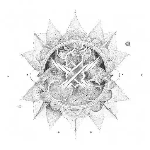 A beautiful depiction of positivity and love intertwined with celestial elements, showcasing the client's devotion to God tattoo design idea