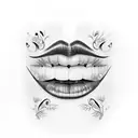 Lip  tattoo design idea