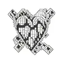 minecraft heart   tattoo design idea
