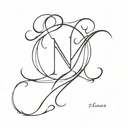 athena and hera just initials   tattoo design idea