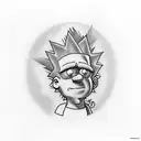 Bart Simpson tattoo design idea