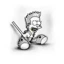 Bart Simpson tattoo design idea