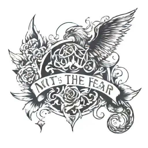 not the spirt of fear but of power, love and sound mind  tattoo design idea