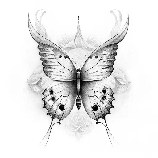 a butterfly with extraordinary wings that bear the names of my children Toño Maria and Jessica  tattoo design idea