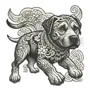 labrador tattoo design idea