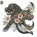 labrador tattoo design idea