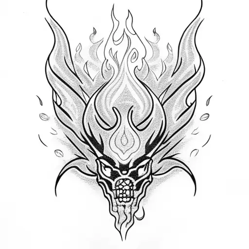 flames tattoo design idea