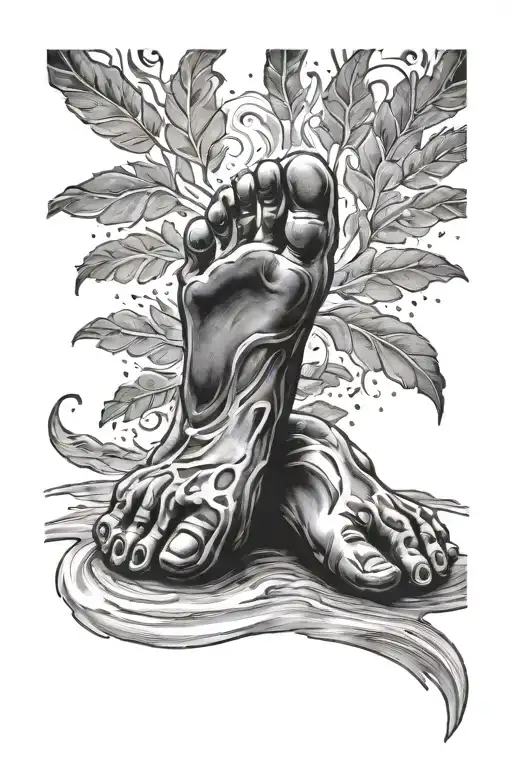 baby foot print tattoo design idea