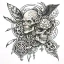 3 body problem solving mindset tattoo design idea