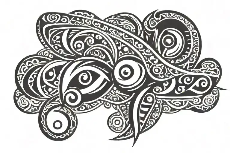 polynesian band tattoo design idea