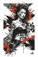 ahegao face tattoo design idea