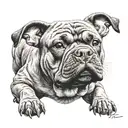American Bully black tattoo design idea