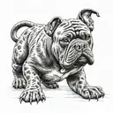 American Bully black tattoo design idea