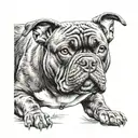 American Bully black tattoo design idea