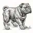 American Bully black tattoo design idea