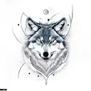 Incorporate wolves and hunting elements into a tattoo inspired by the mechanic profession tattoo design idea