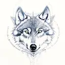 Incorporate wolves and hunting elements into a tattoo inspired by the mechanic profession tattoo design idea