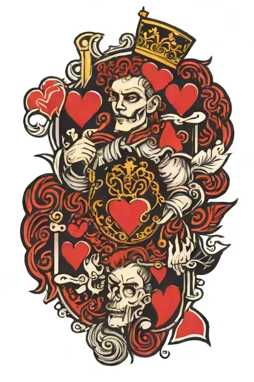Jack of hearts card tattoo design idea