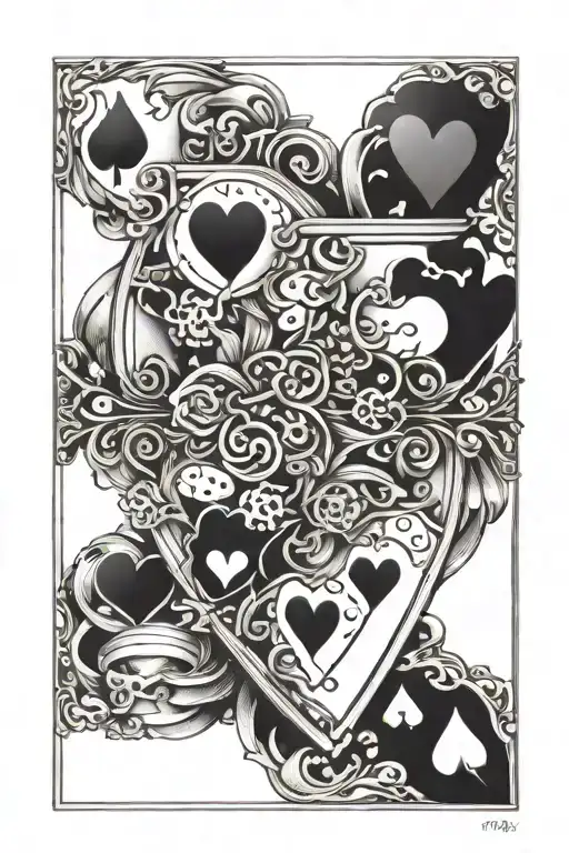 tribute to loved one with Jack of hearts card tattoo design idea
