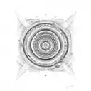 fibonacci spiral, da Vinci's Man, space man   tattoo design idea